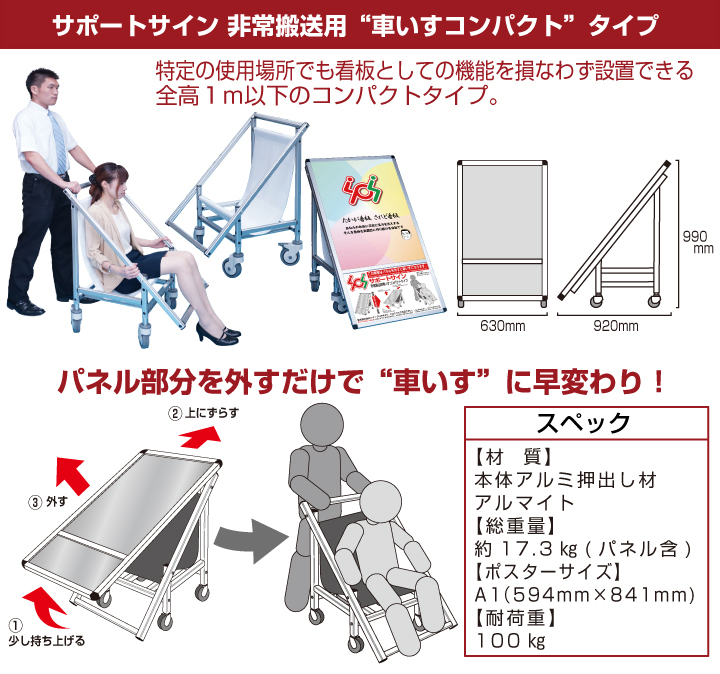 サポートサイン車いすコンパクト1